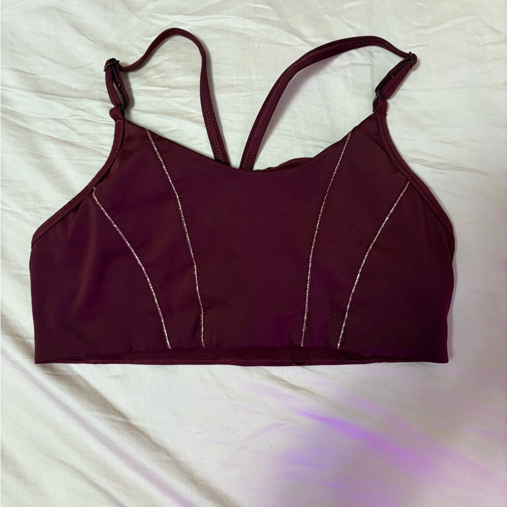 Women's Burgundy Sports Bra from Nike